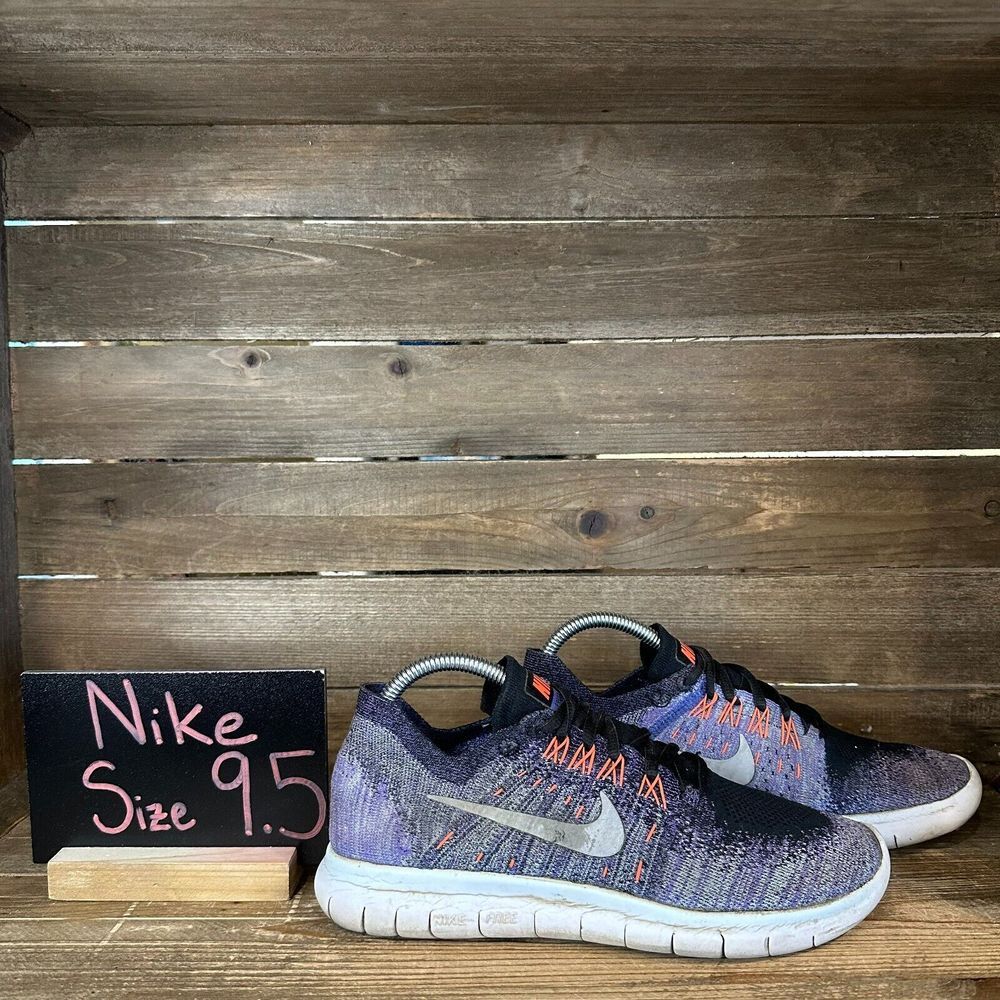 Womens Nike Free RN Flyknit 8Purple Athletic Running Sneakers‎ Shoes Size 9.5 M